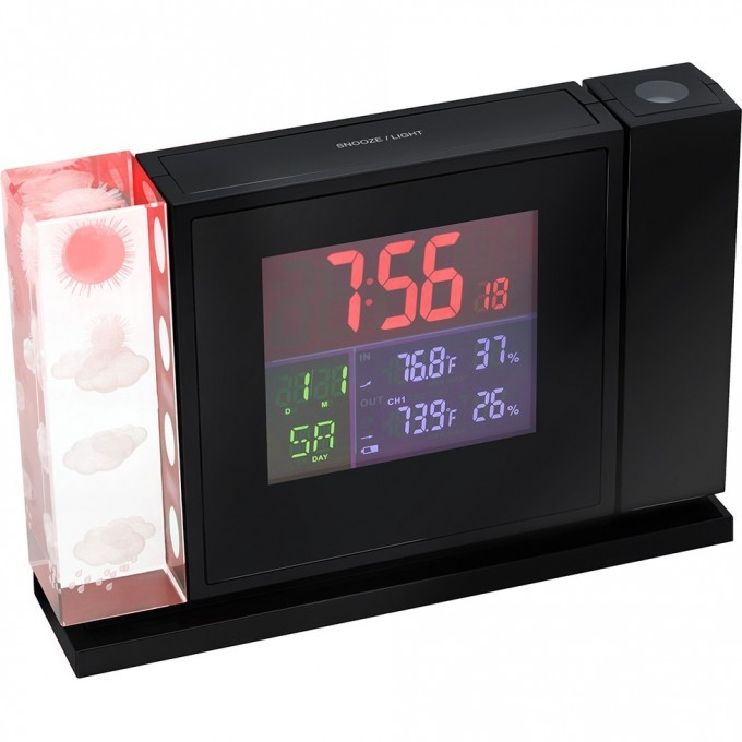 Часы BRESSER MyTime Crystal P с цветным дисплеем и проектором 74599 Часы BRESSER MyTime Crystal P с цветным дисплеем и проектором 74599
