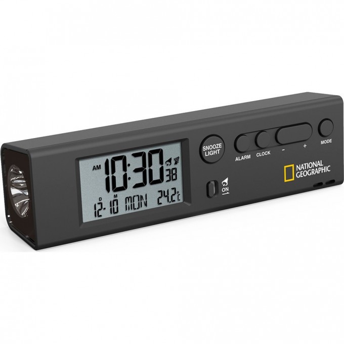 Часы BRESSER National Geographic World Time с термометром и фонариком 74619 Часы BRESSER National Geographic World Time с термометром и фонариком 74619