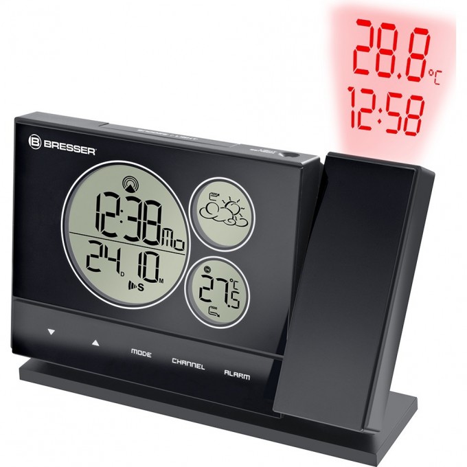 Метеостанция BRESSER BF-PRO с проектором, черная 74582 Метеостанция BRESSER BF-PRO с проектором, черная 74582