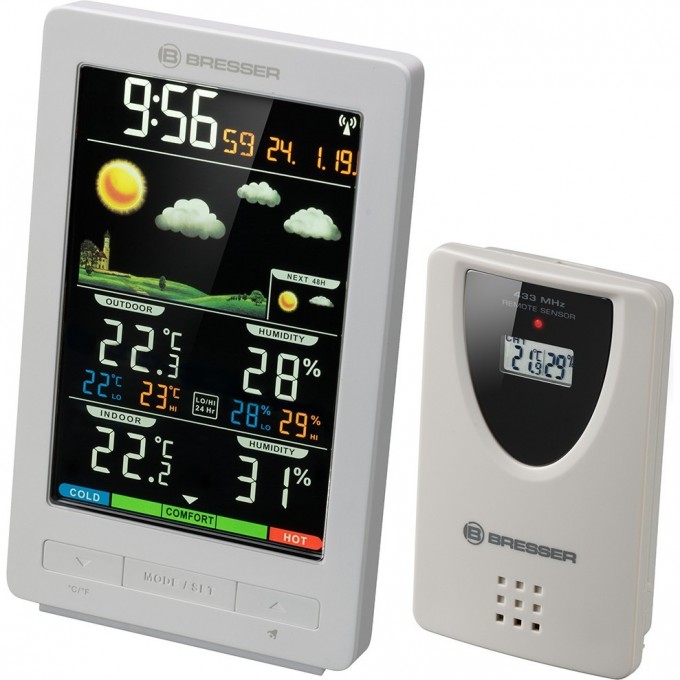 Метеостанция BRESSER ClimaTemp WS белая 77563 Метеостанция BRESSER ClimaTemp WS белая 77563