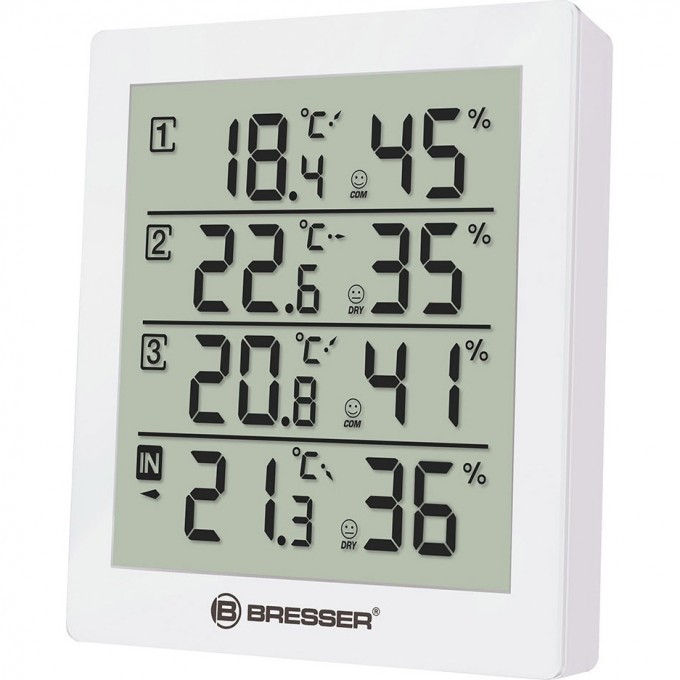 Метеостанция BRESSER Temeo Hygro Quadro, белая 73258 Метеостанция BRESSER Temeo Hygro Quadro, белая 73258