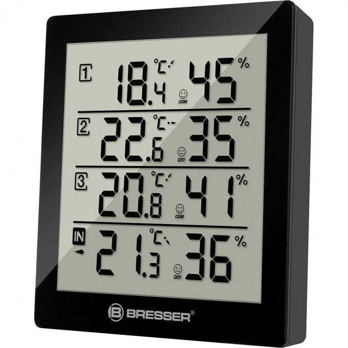 Метеостанция BRESSER Temeo Hygro Quadro, черная 73257 Метеостанция BRESSER Temeo Hygro Quadro, черная 73257