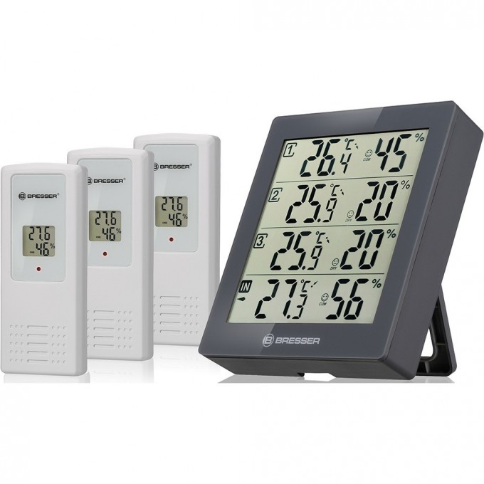 Метеостанция BRESSER Temeo Hygro Quadro, серая 75692 Метеостанция BRESSER Temeo Hygro Quadro, серая 75692